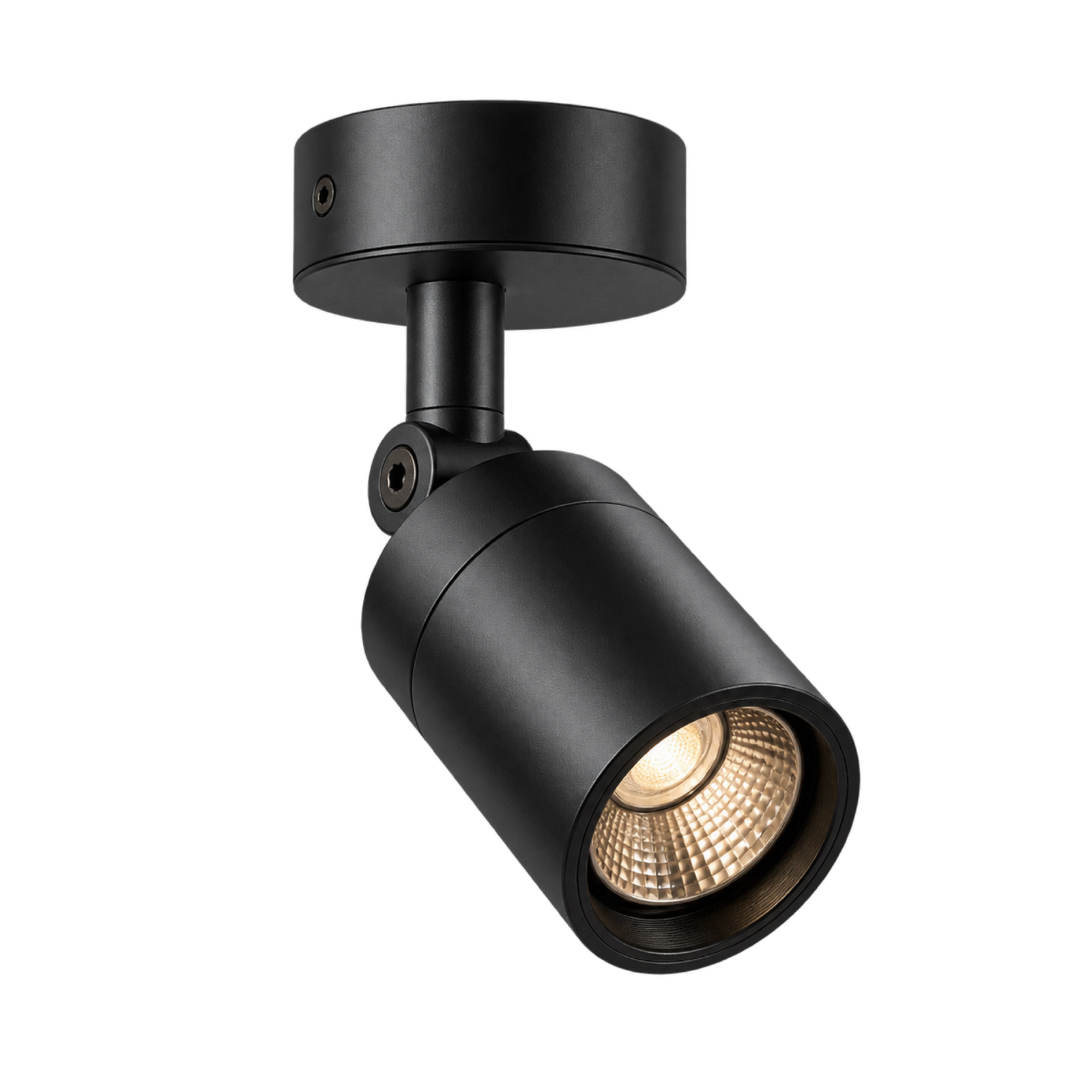 Black narrow-beam spot luminaire